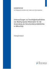 Untersuchungen zur Feuchtigkeitsaufnahme von Niedrig-Epsilon-Materialien für die