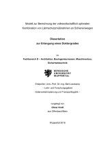 Modell zur Berechnung der volkswirtschaftlichen optimalen Kombination von Lärmsc